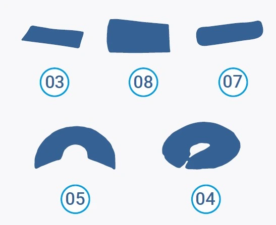 formes plot de coussins de positionnement Winncare