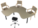 Table PMR 3+1 places