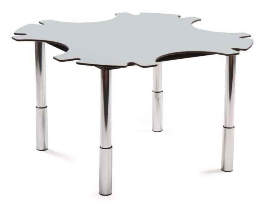 Table ergonomique ronde 4 places