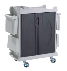 Chariot linge support sac portes noires