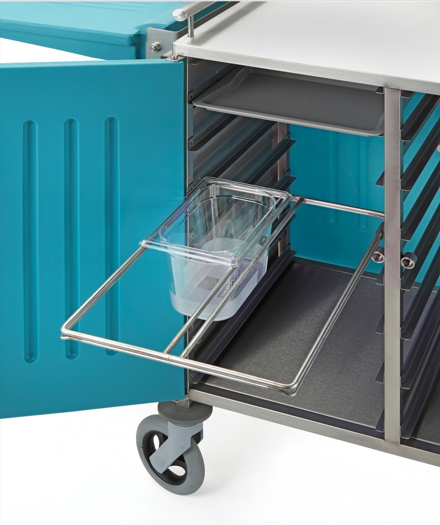 Tiroir inox pour 4 bacs GN 1/4