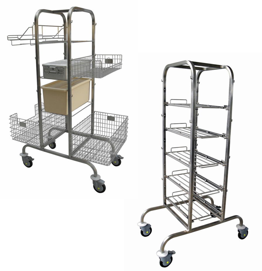 Chariot double face à compartiment central