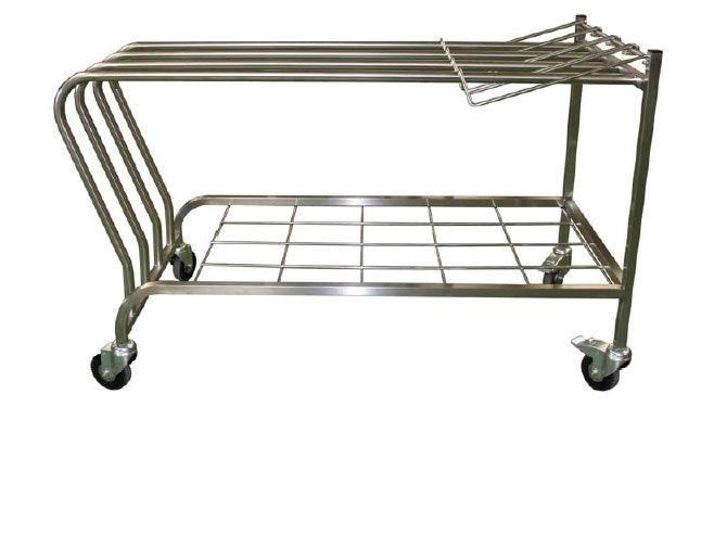 Chariot support feuille inox