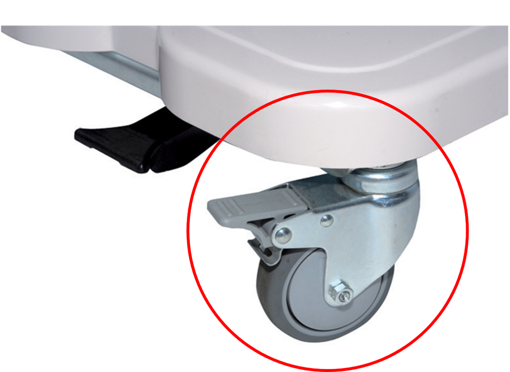 Option : Pédale de frein sur roue pivotante