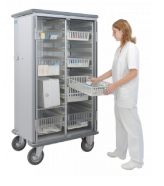 Chariot-armoire 2 sections 