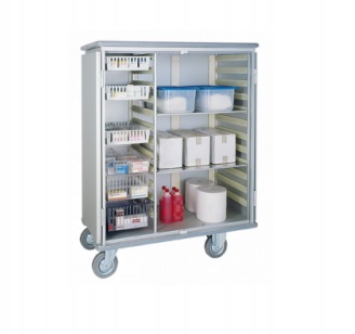 Armoire de transfert 2 sections + étagères amovibles