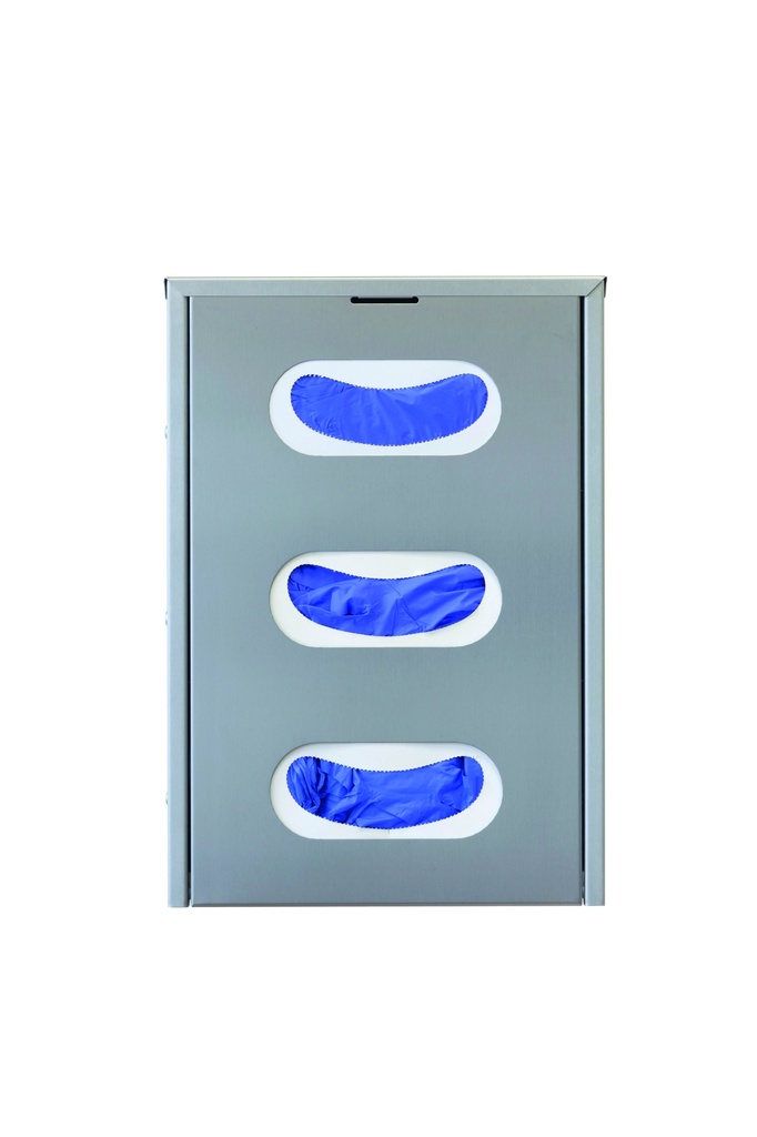 Distributeur inox magnétique vertical pour 3 boîtes de gants 