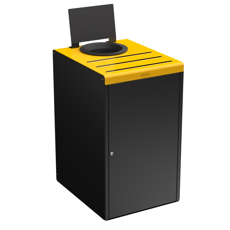 Meuble tri sélectif jaune 90L