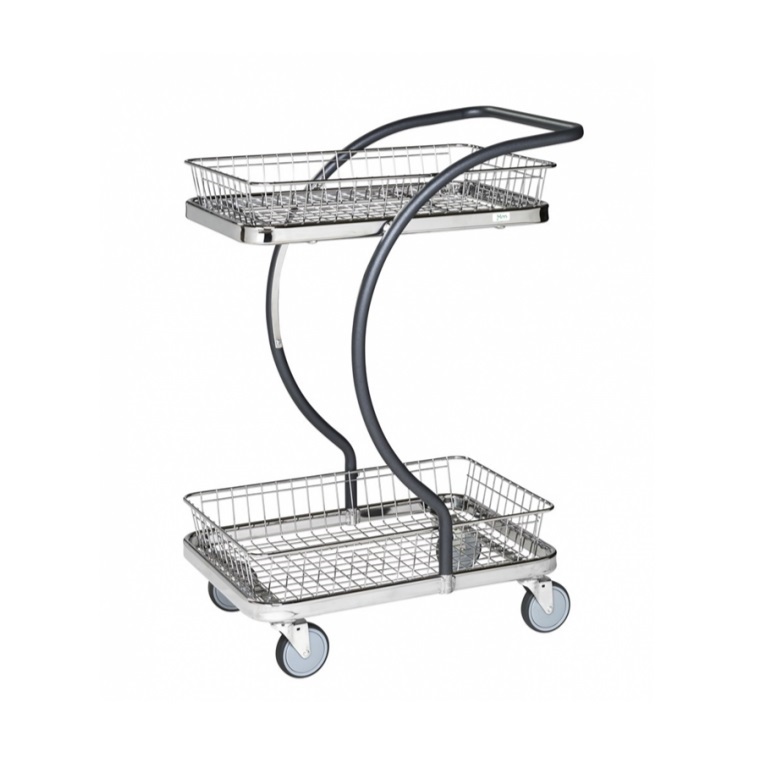 [02.08.0467] Chariot avec 2 paniers en fil