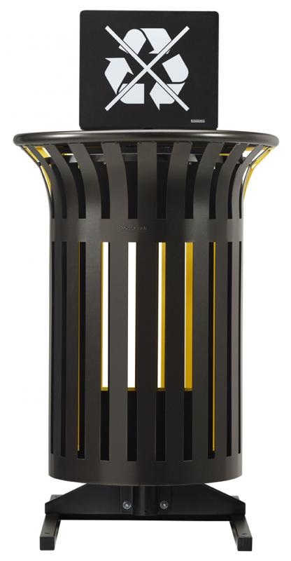 [07.01.0208] Corbeille sur poteaux manganès