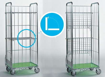 Option Cabris : Etagère amovible rabattable