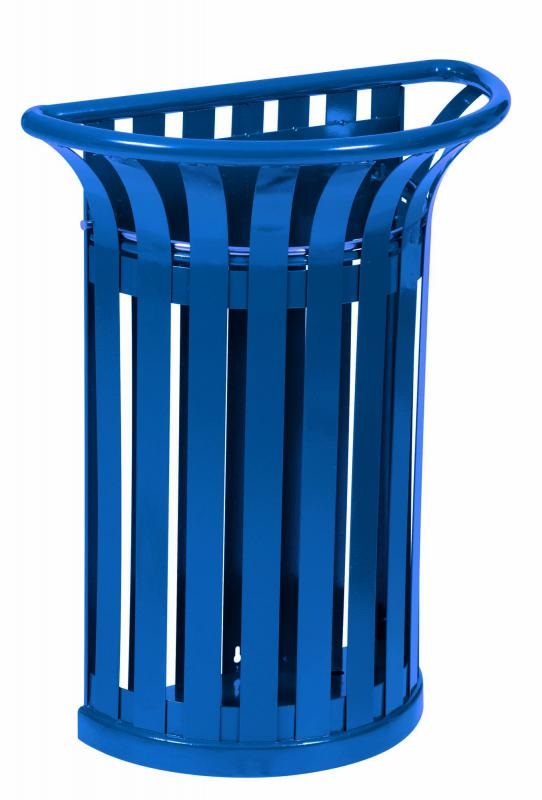 Corbeille sur poteaux bleu