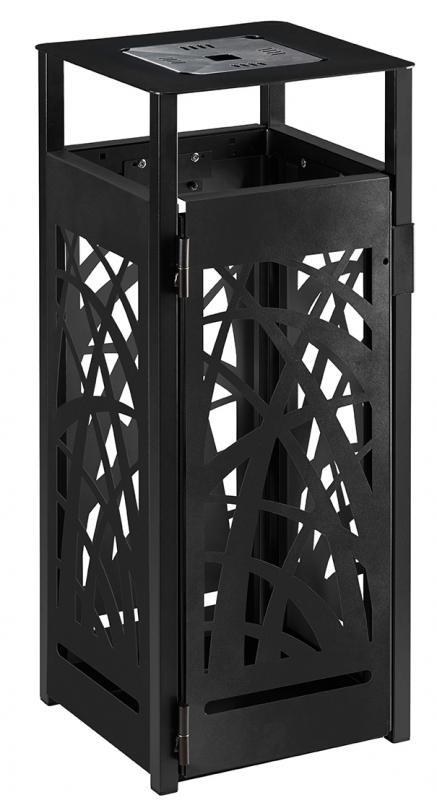 Corbeille anthracite avec cend