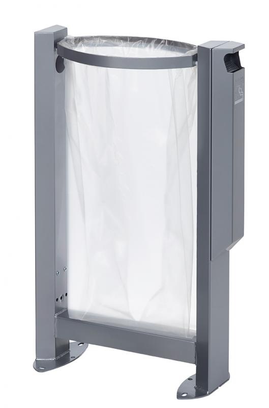 Corbeille gris métal cendrier