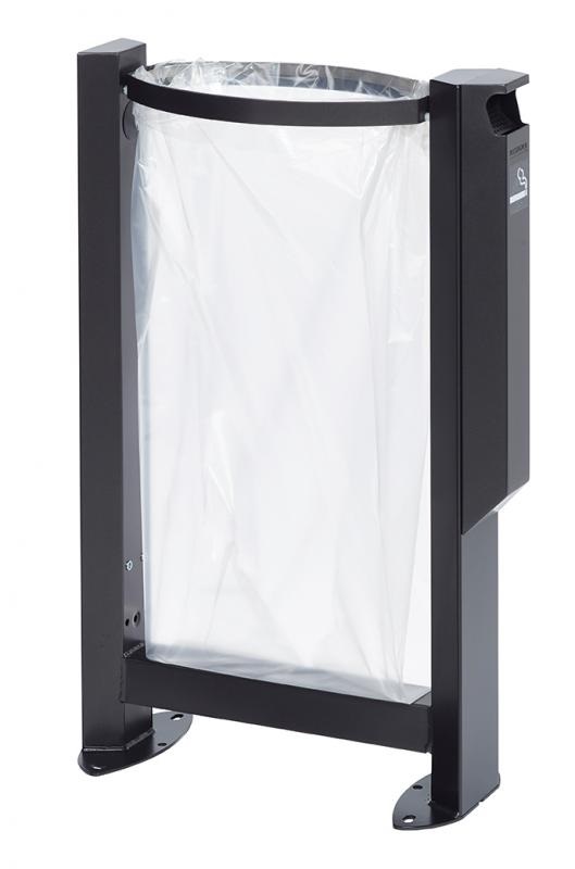 Corbeille gris manganèse cendr