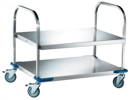 Chariot double à plateforme et de distribution 900x700mm