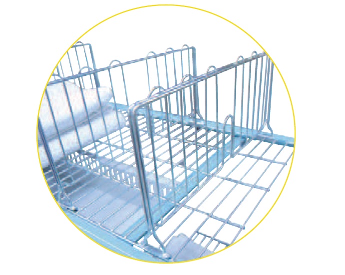 Séparateur en fil zingué