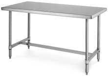 [01.13.0017] Table dépose fixe 1 plateau Piétement "H" (1219 x 760, Sans roues)