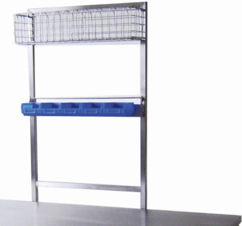 Portiques à accessoires pour table de conditionnement (ou dosseret technique)