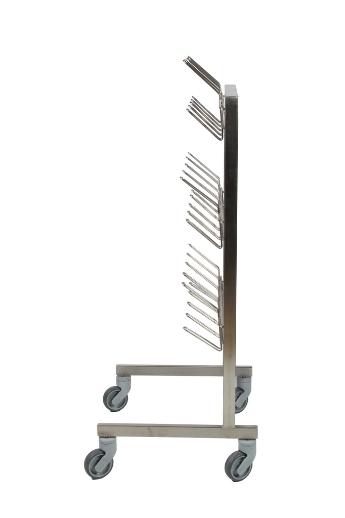 Chariot de bloc droit 1face - 3 niveaux (Roues avec freins)