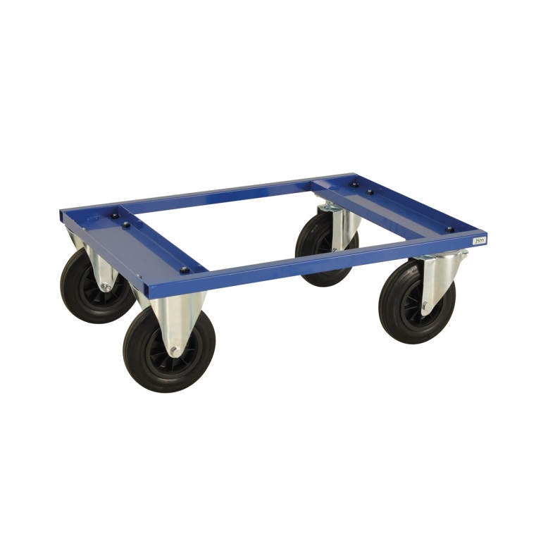 [02.08.0436] Demi chariot à palette (Sans freins, Bleu)