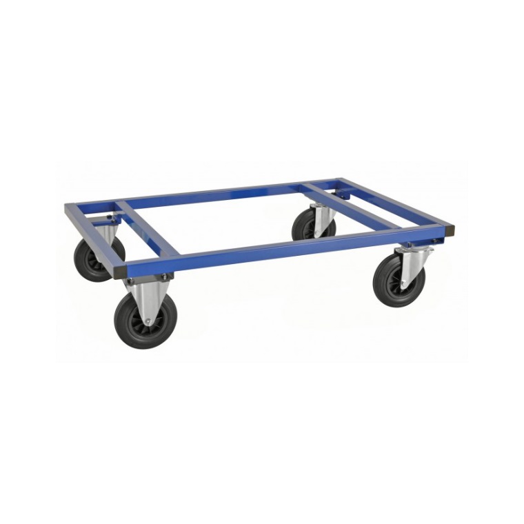 [02.08.0444] Chariot à palette (Sans freins, Bleu)