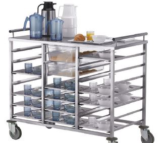 Chariot petit déjeuner - 3 compartiments