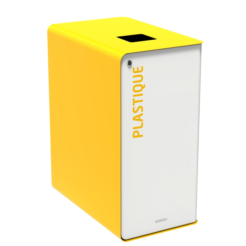 Borne tri sélectif Plastique -  Jaune