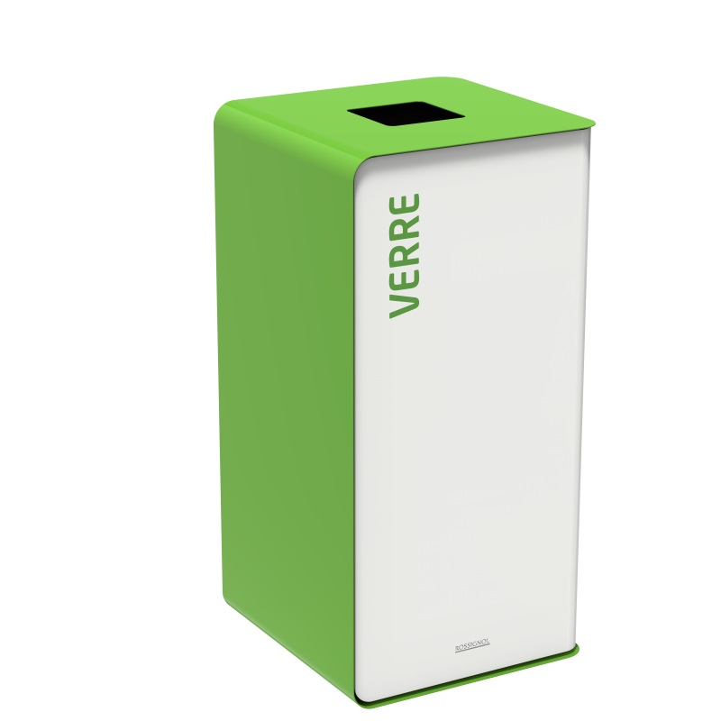 [07.01.0128] Borne tri sélectif Verre -  Vert (40L)