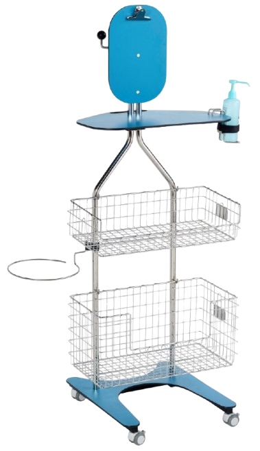 Chariot isolement unité mobile inox/résine