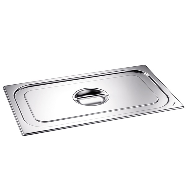 Couvercle en inox avec poignée encastrée (265 x 162 mm)