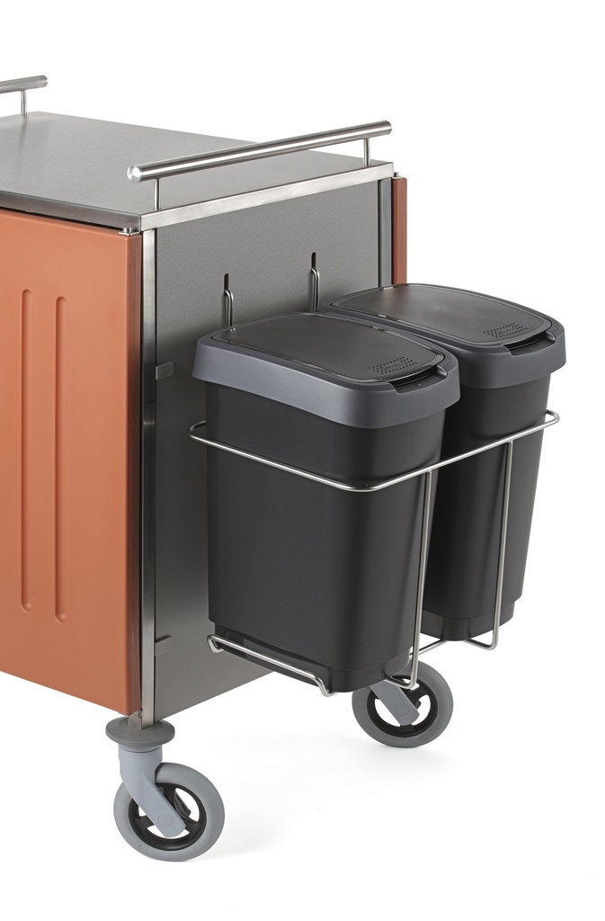 Double poubelle avec support