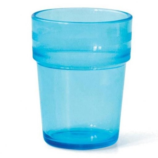 [04.40.0024-Bl] Gobelet empilable en copolyester – collection Jardin (Bleu, 16 cl)