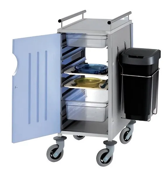 [04.05.0659-BC] Chariot petit-déjeuner - 1 compartiment (Bleu canard)