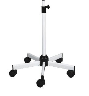 [01.19.0008-B1] Pied roulant téléscopique (Blanc, 40 à 60 cm)