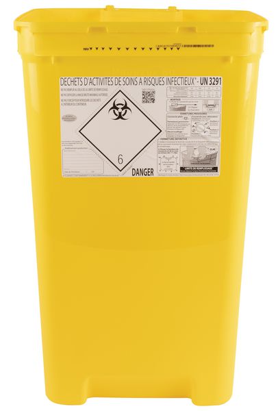 Fût collecteur DASRI 60 litres (sans couvercle) 