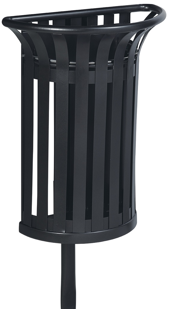 Corbeille sur poteaux gris anthracite