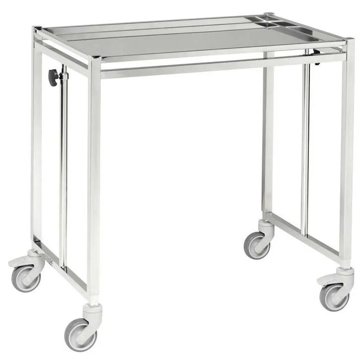 Table pont en inox manuelle à bords relevés
