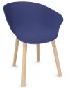 Siège coque pieds bois