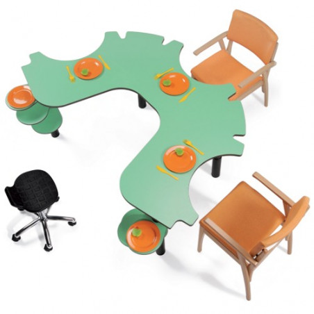 [02.05.0001] Table ergonomique 3 + 1 places