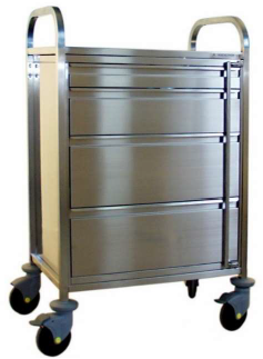 [04.05.0271] Chariot d’anesthésie en inox