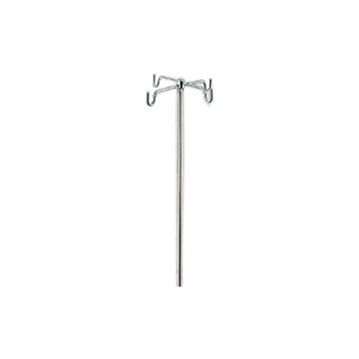[04.02.0109] Tige porte sérum 4 crochets en U