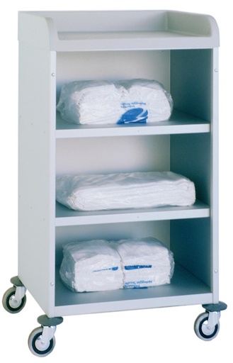 [03.03.0037] Chariot étagères à bords relevés 3 niveaux