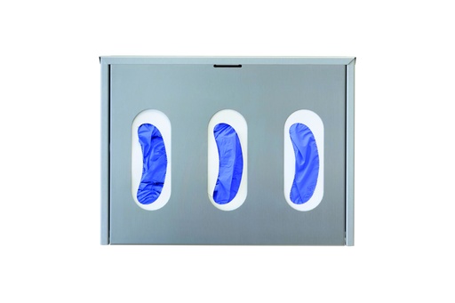 [02.99.0359] Distributeur inox magnétique horizontal pour 3 boîtes de gants 