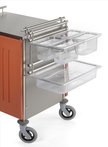 [03.06.0099] Echelle inox pour 2 supports bacs