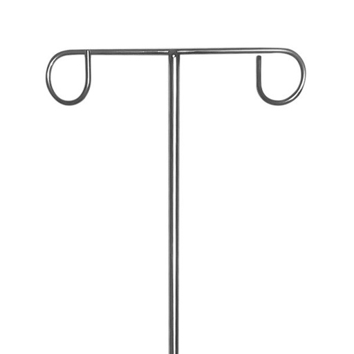 [04.05.0801] Tige porte-sérum à 2 crochets