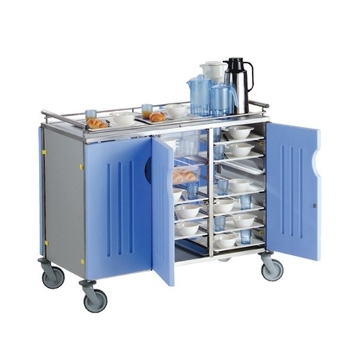 Chariot petit déjeuner - 3 compartiments