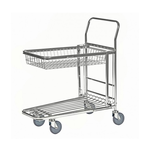 Chariot à panier emboîtable