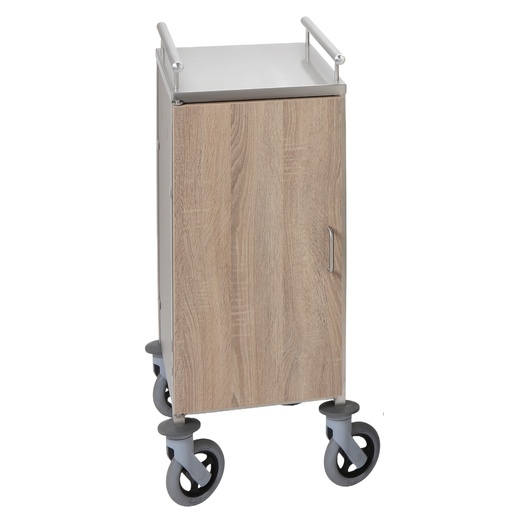 [04.05.0669] Chariot petit déjeuner - 1 compartiment portes bois