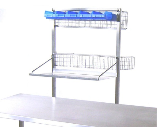 Portiques à accessoires pour table de conditionnement (ou dosseret technique)